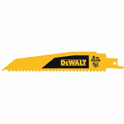 zestaw 5 szt. brzeszczotów bagnetowych BiM do piły szablastej do prac rozbiórkowych, 6 zębów/cal, długość 152 mm, Dewalt [DT90380-QZ]