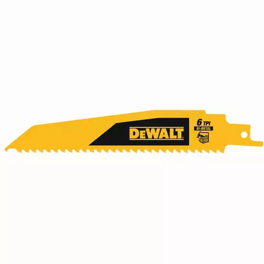zestaw 5 szt. brzeszczotów bagnetowych BiM do piły szablastej do prac rozbiórkowych, 6 zębów/cal, długość 152 mm, Dewalt [DT90380-QZ]