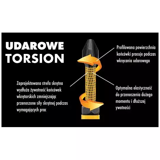 zestaw 5szt. końcówek udarowych TX10/57mm, EXTREME Impact Torsion, DeWALT [DT7393T-QZ]