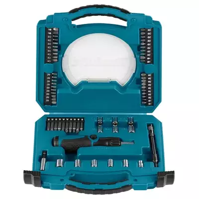 zestaw 65szt. końcówek i nasadek z wkrętakiem grzechotkowym, Makita [D-42020]