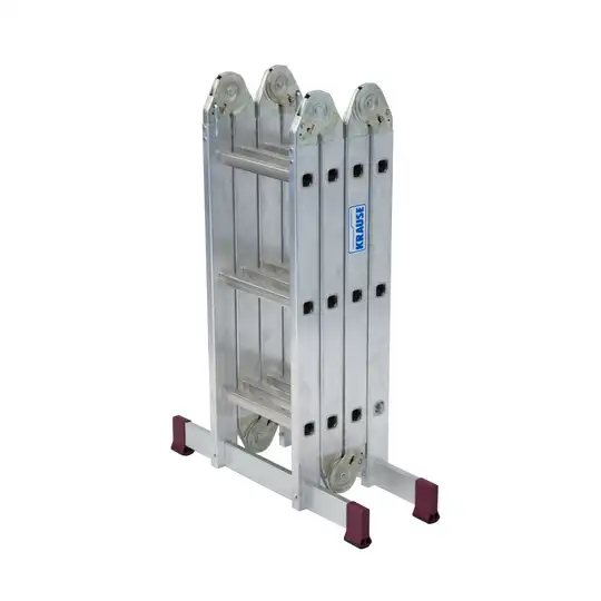 Czteroelementowa aluminiowa drabina przegubowa + 2 podesty CORDA KRAUSE [085214] 4x3 stopnie