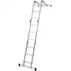 Czteroelementowa aluminiowa drabina przegubowa + 2 podesty CORDA KRAUSE [085214] 4x3 stopnie