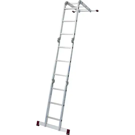 Czteroelementowa aluminiowa drabina przegubowa + 2 podesty CORDA KRAUSE [085214] 4x3 stopnie