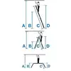 Czteroelementowa aluminiowa drabina przegubowa + 2 podesty CORDA KRAUSE [085214] 4x3 stopnie