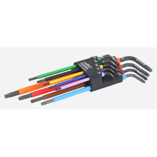 Komplet 9 kluczy trzpieniowych TORX kolorowych BAHCO [C1997TORX/9P]