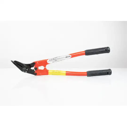 Nożyce dwuręczne, dźwigniowe do cięcia blachy i taśm stalowych, kątowe HIT [SS-450]