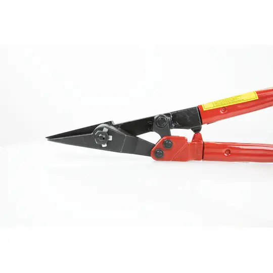 Nożyce dwuręczne, dźwigniowe do cięcia blachy i taśm stalowych, proste HESSE HIT [SS 600]