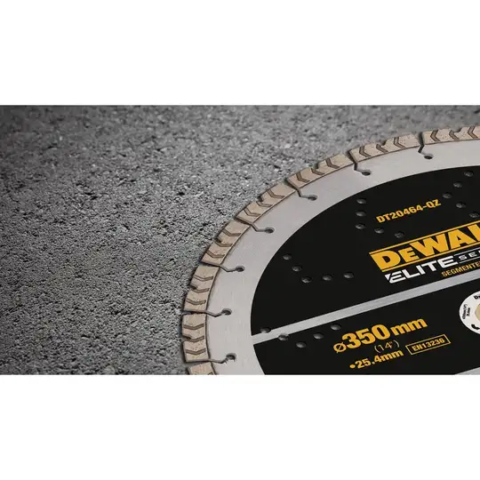 Tarcza diamentowa segmentowa do ciecia betonu 350/25,4mm, serii ELITE, DeWalt [DT20464-QZ]