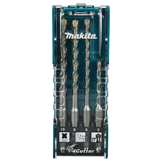 Zestaw 4 szt. wierteł 4CUT do betonu SDS+, TCT MAKITA [E-14249]