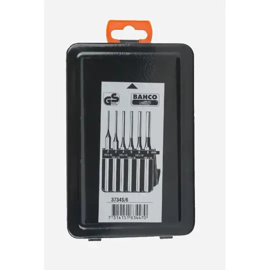 Zestaw 6szt. wybijaków średnica 2, 3, 4, 5, 6, 8mm firmy BAHCO [3734S/6]