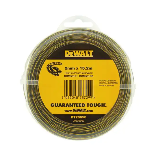 Żyłka tnąca do podkaszarek, średnica 2,0mm, długość 15m, DeWAlt [DT20650-QZ]