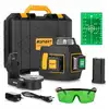 akumulatorowy samopoziomujący laser 3-wiązkowy 360° 3D, z wiązką zieloną do 40m, SMART [SM-06-03040G] 3,6Ah/3,7V, Li-Ion