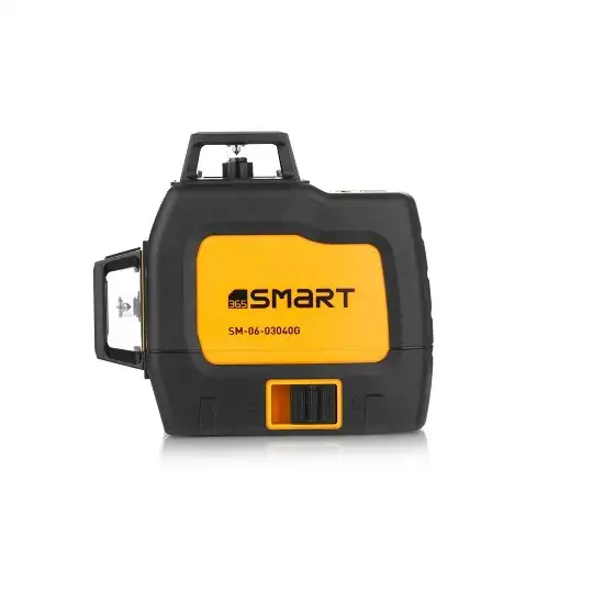 akumulatorowy samopoziomujący laser 3-wiązkowy 360° 3D, z wiązką zieloną do 40m, SMART [SM-06-03040G] 3,6Ah/3,7V, Li-Ion