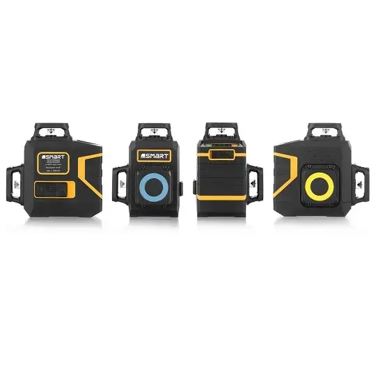 akumulatorowy samopoziomujący laser 3-wiązkowy 360° z wiązką zieloną do 30m, SMART [SM-06-03030GM] 4,0Ah/3,7V, Li-Ion