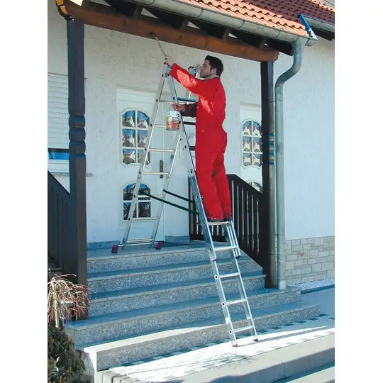 aluminiowa drabina wielofunkcyjna 3 elementowa 3x9 CORDA KRAUSE [033390] z funkcją ustawiania na schodach