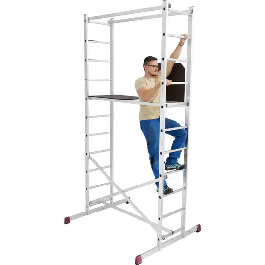 aluminiowe, rusztowanie montażowe, seria CORDA KRAUSE [916280] wysokość robocza 4m