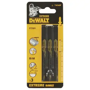 brzeszczoty do wyrzynarki 82mm do cięcia płyt, laminatów, 3 szt. Extreme DeWALT [DT2081-QZ]