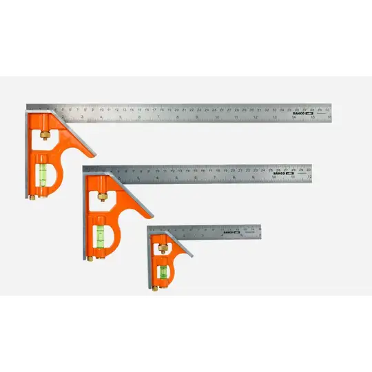 kątownik z ruchomym liniałem o skali metrycznej i calowej, 150mm BAHCO [CS150]