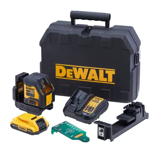samopoziomujący laser krzyżowy z wiązką zieloną, 55m, DeWALT [DCLE34021D1-QW] walizka