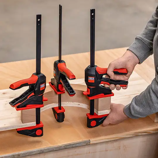 ścisk uniwersalny jednoręczny szybkomocujący z uchwytem obrotowym 150x80mm, 195-315mm, 1400N, Bessey [EZ360-15]