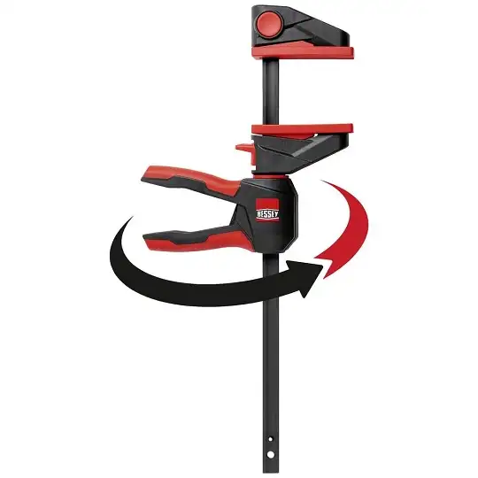 ścisk uniwersalny jednoręczny szybkomocujący z uchwytem obrotowym 450x80mm, 195-615mm, 1400N, Bessey [EZ360-45]