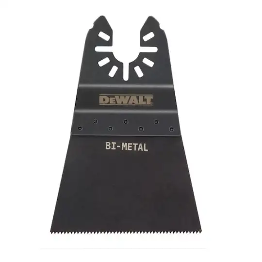 szeroki brzeszczot BiM do narzędzi wielofunkcyjnych, 43x65mm, DeWalt [DT20748-QZ] do cięcia drewna, drewna z gwoździami, płyt G-K i PVC