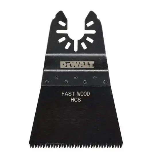 szeroki brzeszczot do narzędzi wielofunkcyjnych, 43x65mm, do cięcia w twardym drewnie, PVC, DeWalt [DT20741-QZ]