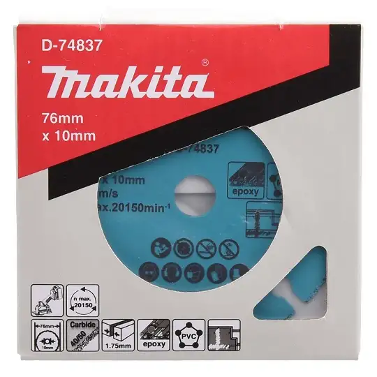 tarcza z grysem z węglika spiekanego, do cięcia płyt G-K, MDF, 76x10 mm Makita [D-74837] do DMC300