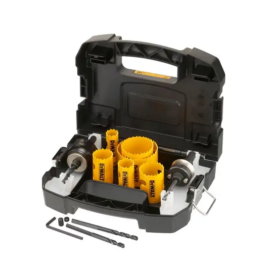zestaw 10szt. bimetalicznych pił otworowych EXTREME DeWalt [DT90359-QZ] do drewna i metalu (1)