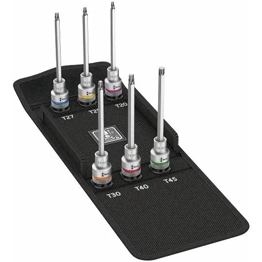 zestaw 6 szt. kluczy nasadowych 1/2" z końcówką TORX, Zyklop 8767 C TORX HF 2, Wera [05004211001] 2go