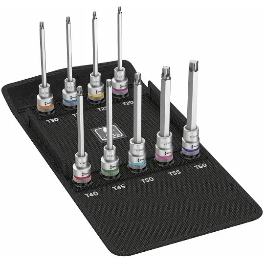 zestaw 9 szt. kluczy nasadowych 1/2" z końcówką TORX, Zyklop 8767 C TORX® HF 3, Wera [05004212001] 2go