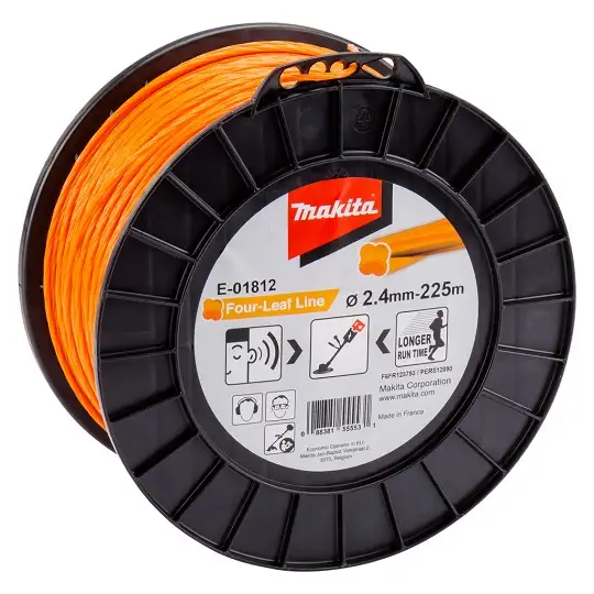 żyłka tnąca nylonowa koniczyna, średnica 2,4mm, długość 225m, Makita [E-01812] do podkaszarek