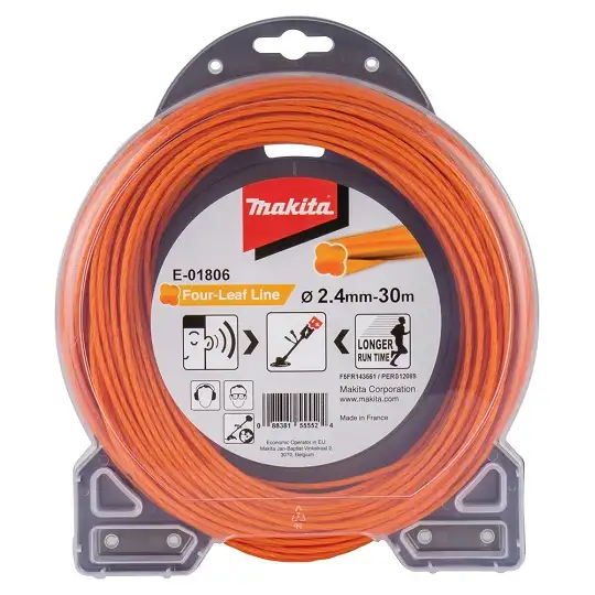 żyłka tnąca nylonowa koniczyna, średnica 2,4mm, długość 30m, Makita [E-01806] do podkaszarek