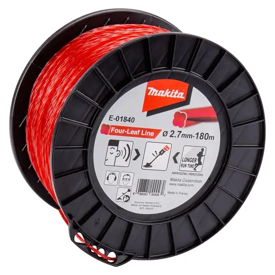 żyłka tnąca nylonowa koniczyna, średnica 2,7mm, długość 180m, Makita [E-01840] do podkaszarek