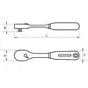 grzechotka ręczna 3/8", 60 zębów, 200mm, Bahco [7750QR]