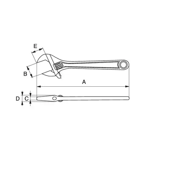 klucz nastawny szwedzki 770mm, rozstaw szczęk 85mm, Bahco [87]