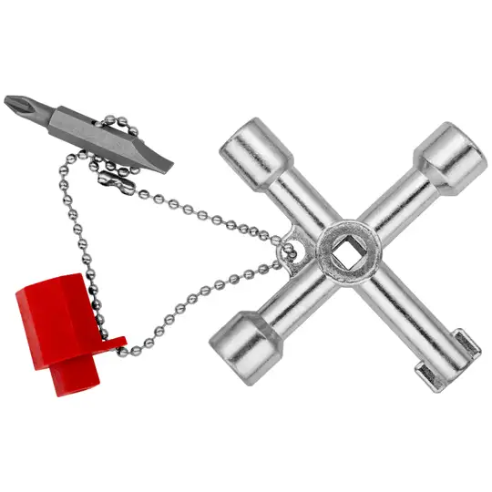 klucz uniwersalny do szaf, tablic rozdzielczych, skrzynek i systemów odcinających TwinKey KNIPEX [00 11 03]