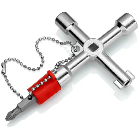 klucz uniwersalny do szaf, tablic rozdzielczych, skrzynek i systemów odcinających TwinKey KNIPEX [00 11 03]