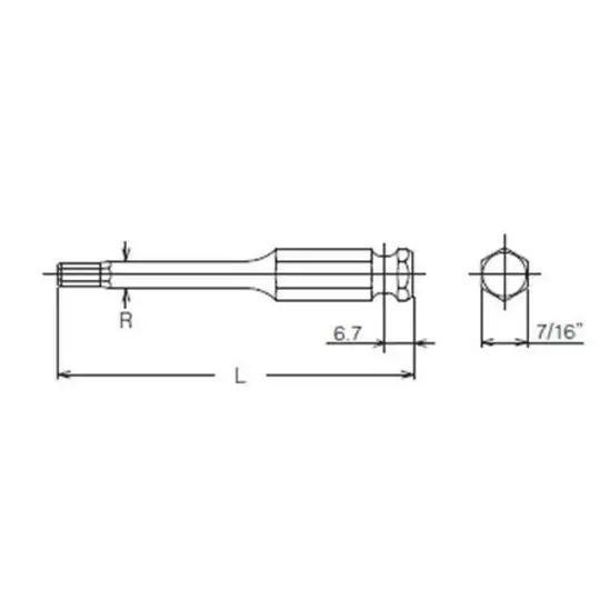 końcówka 7/16'' do śrub z gniazdem imbusowym, 3mm, KOKEN [183H-35 3]