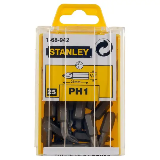 końcówka Philips PH1x25mm, do wkrętarki, 25 szt. Stanley [1-68-942]