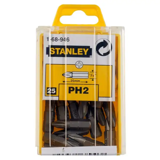 końcówka Philips PH2x25mm, do wkrętarki, 25 szt. Stanley [1-68-946]
