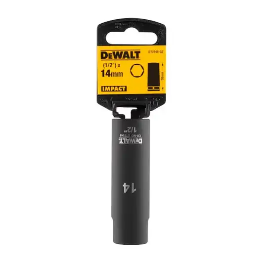 nasadka udarowa sześciokątna, wydłużana 1/2", rozmiar 14 mm, DeWalt [DT7548-QZ]
