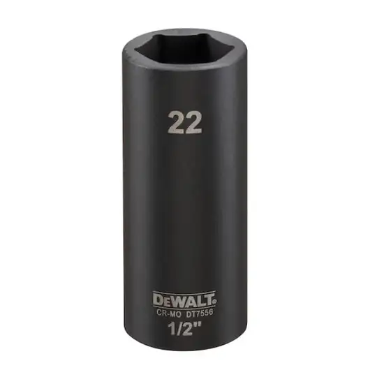 nasadka udarowa sześciokątna, wydłużana 1/2", rozmiar 22 mm, DeWalt [DT7556-QZ]