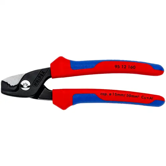 nożyce do cięcia kabli 160mm Knipex [95 12 160] ze stopniowanymi krawędziami tnącymi