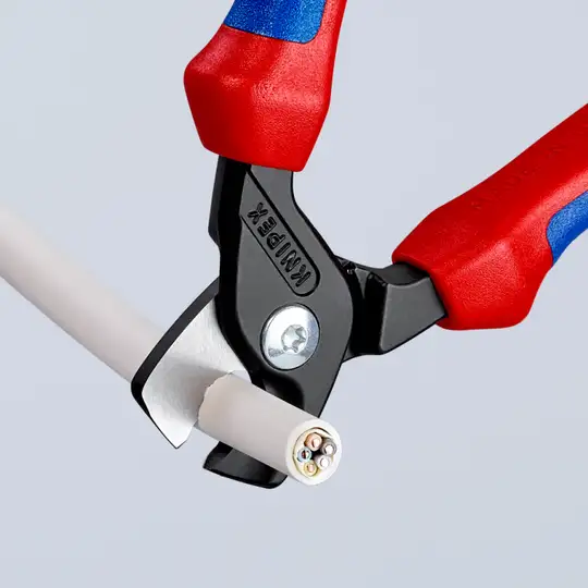 nożyce do cięcia kabli 160mm Knipex [95 12 160] ze stopniowanymi krawędziami tnącymi