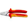 nożyce do cięcia kabli 160mm Knipex [95 16 160] ze stopniowanymi krawędziami tnącymi