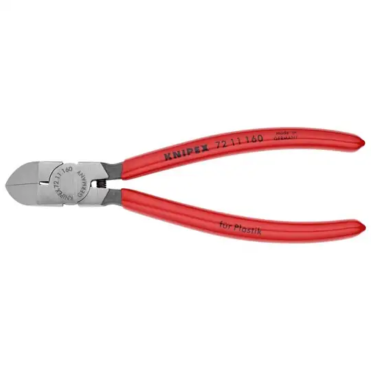 obcinak boczny do tworzyw sztucznych 160mm, KNIPEX [72 11 160]