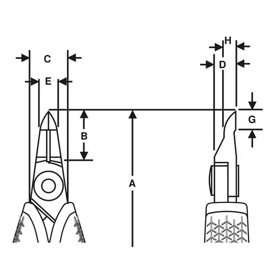 obcinak boczny spiczasty precyzyjny 134mm, Flush EDGE Peak Shear, LINDSTRÖM [6159]