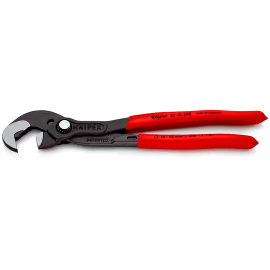 szczypce przegubowe śrub i nakrętek, zakres pracy 10-32mm, firmy KNIPEX [87 41 250] rękojeść dwukomponentowa