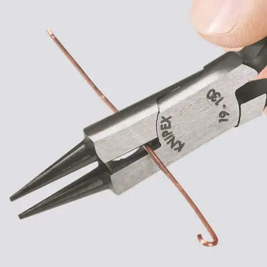 szczypce tnące okrągłe 130mm, rękojeść z tworzywa sztucznego, Knipex [19 01 130]
